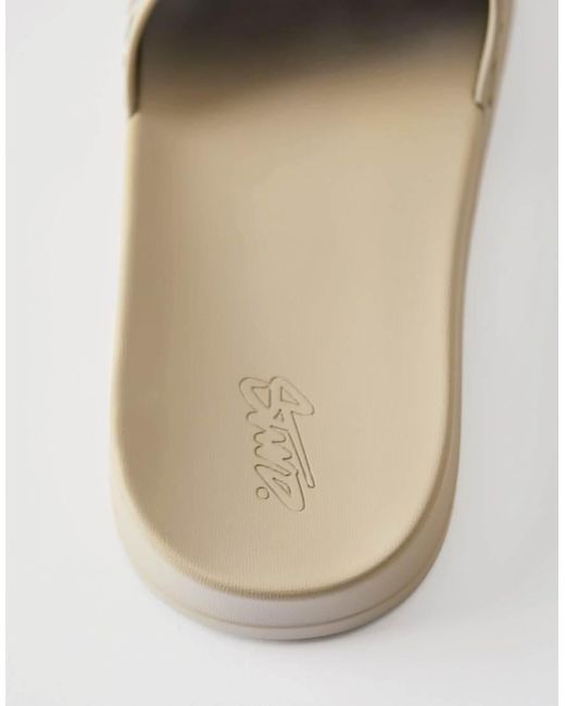 Pull&Bear White Stwd Rubberised Sandals for men