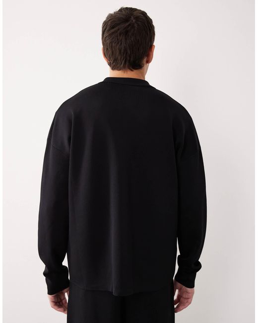 Gilet décontracté d'ensemble en maille compacte à fermeture éclair - noir ASOS COLLECTIVE pour homme en coloris Blue