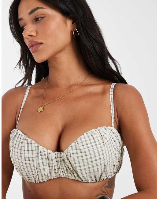 ASOS White Fuller Bust Piper Paper Touch Hidden Underwire Bikini