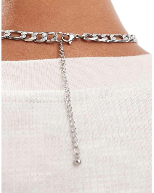 ASOS White Waterproof Stainless Steel Chain Necklace for men