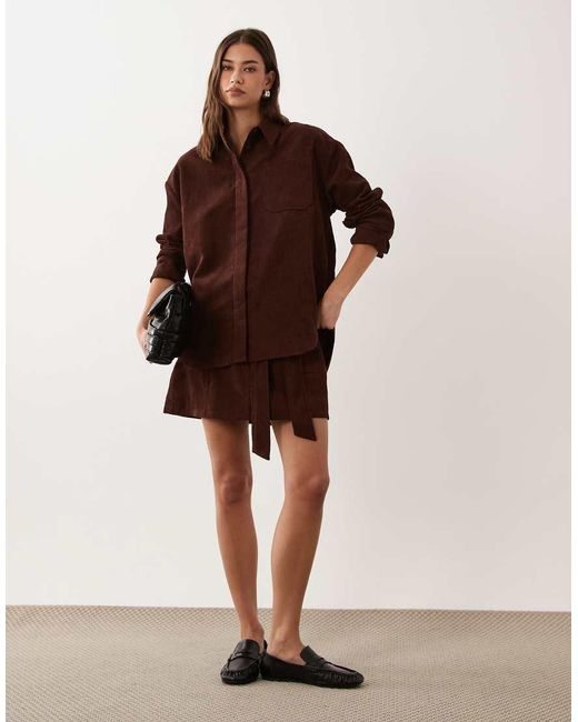 ASOS Brown Shirt Co-Ord