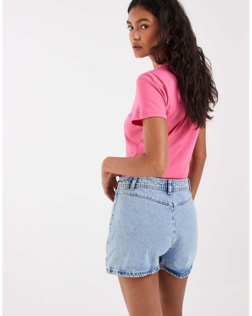 ASOS Red Denim Wrap Skort
