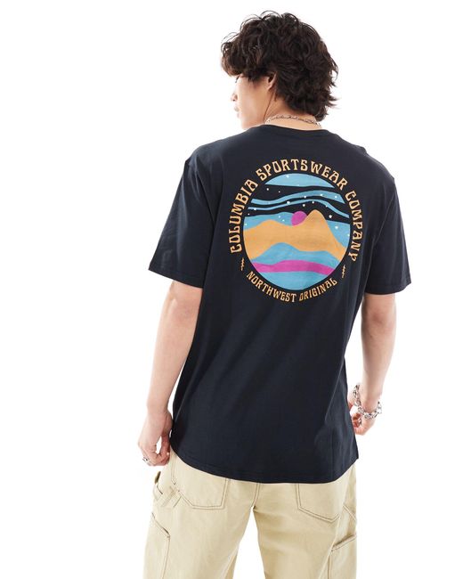Rollingwood - t-shirt avec imprimé dans le dos - - exclusivité asos Columbia pour homme en coloris Blue