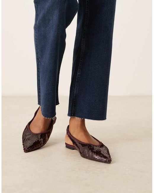 ASOS Blue Linford Slingback Ballets