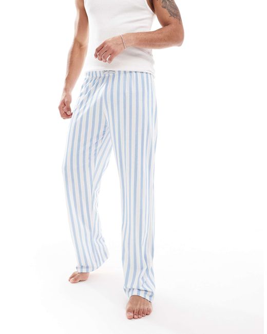 ASOS White Striped Lounge Pant for men