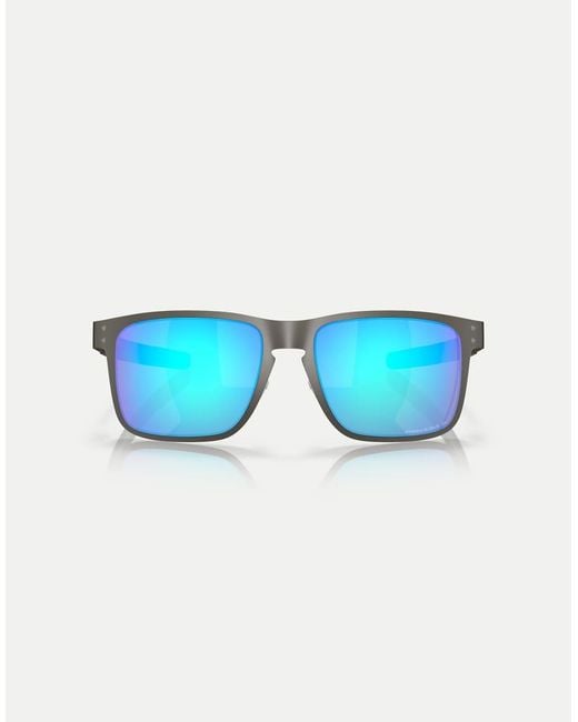 Oakley Blue Holbrook Metal Square Polarised Sunglasses With Mirrored Lens for men