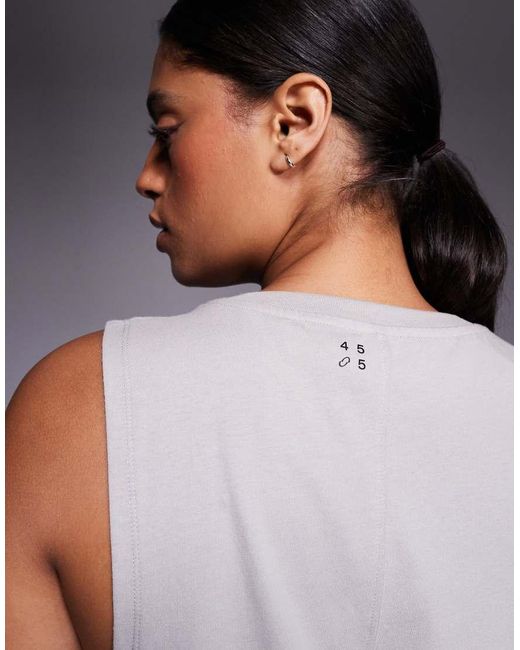 4505 Purple Curve Icon Cotton Drop Armhole Vest With Quick Dry Finish