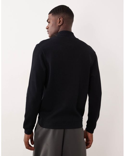 Sweat à col zippé ASOS pour homme en coloris Black