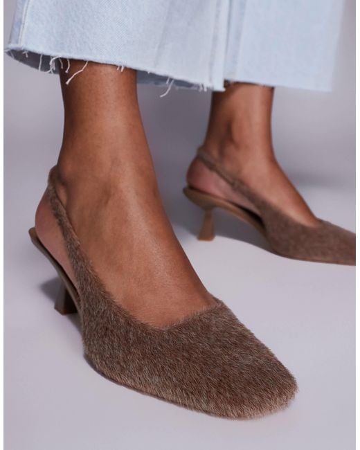 SIMMI Blue Simmi London Dorothy Slingback Heeled Shoes