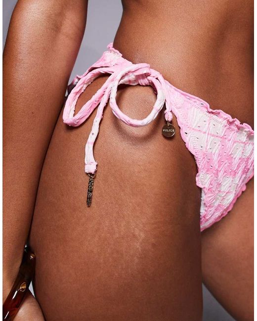 River Island Brown Check Tie Side Brief