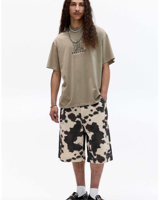 Pull&Bear – t-shirt in Natural für Herren
