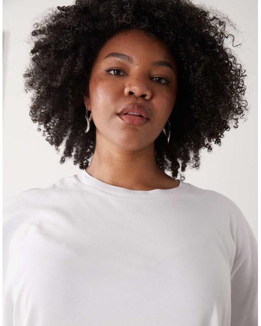 Noisy May White Boxy T-shirt Dress