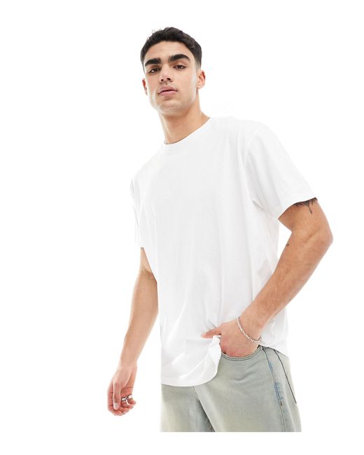 Brave Soul White Oversized T-shirt for men