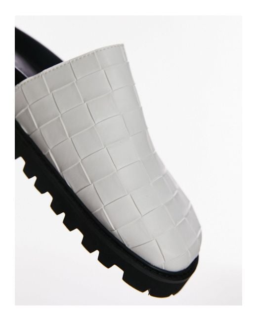 Topshop woven hot sale mules