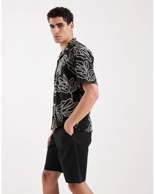 Redefined Rebel Black Fox Loose Fit Shorts for men