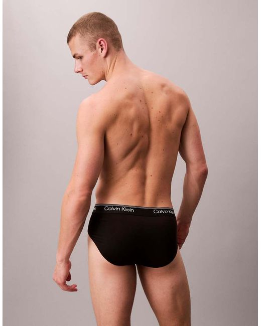 Calvin Klein Blue Micro Stretch 3 Pack Hip Briefs for men