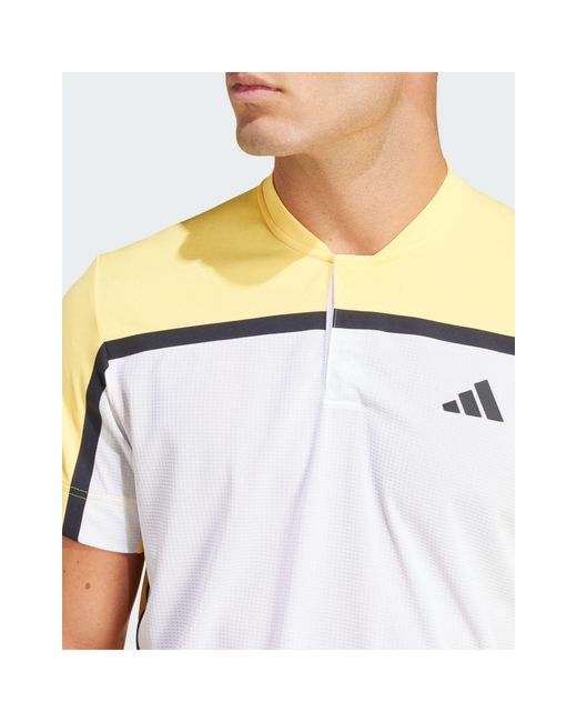 Adidas Originals White Adidas Tennis Heat.rdy Pro Freelift Polo Shirt for men