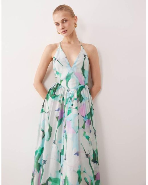 Bardot White Halter Midaxi Dress