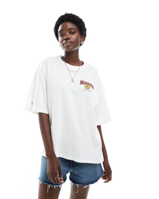 Pull&Bear White Ricacosta Sardines Graphic T-Shirt