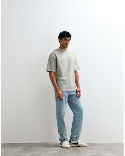 ASOS Gray Breathemax Heavyweight Oversized T-Shirt for men