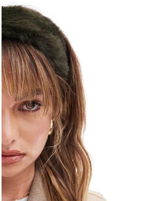 ASOS Brown Faux Fur Headband