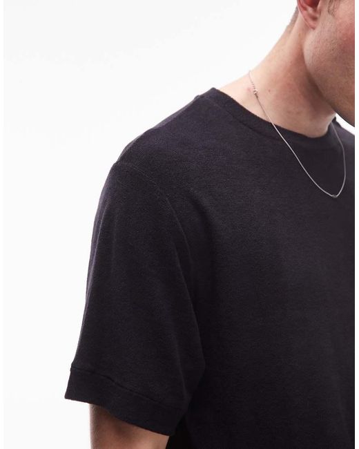 ARKET Blue Pure Cotton Terrycloth Oversized T-shirt for men