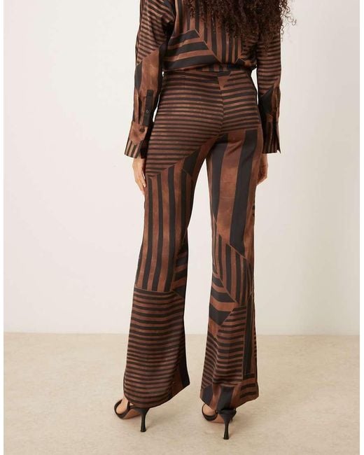 Mango Natural Satin Flared Trouser Co-ord