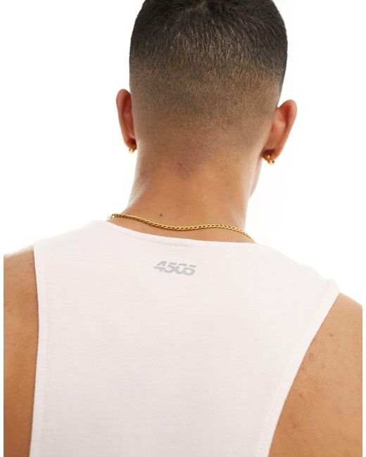 ASOS 4505 Icon – sport-trägershirt aus schnell trocknendem material in White für Herren