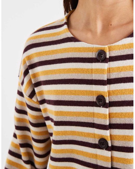 Miss Selfridge Natural Brushed Rib Cardigan Co-ord