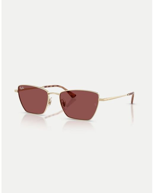 Ray-Ban Metallic Drea Irregular Sunglasses With Lens