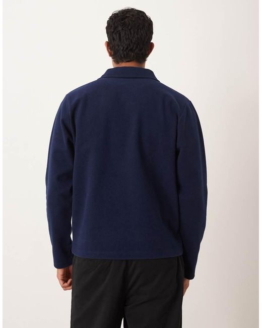 ASOS Oversized Sweatshirt Met Vaste Zoom En Wol-Look in het Blue voor heren