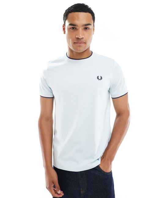 Fred Perry White Twin Tipped T-Shirt for men