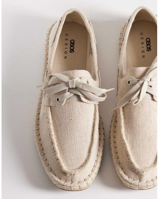 ASOS White Boat Shoe Espadrilles for men