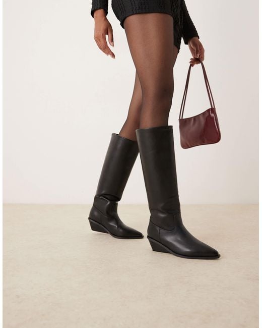 Glamorous Natural Western Knee Boots