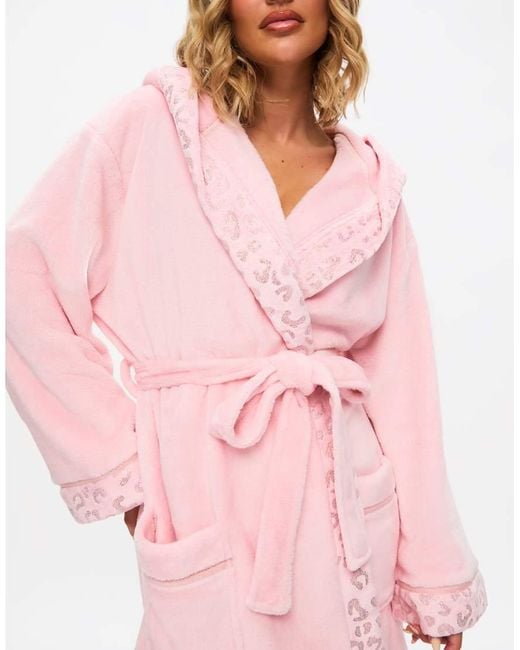 Ann Summers Pink Signature Sparkle Fluffy Robe