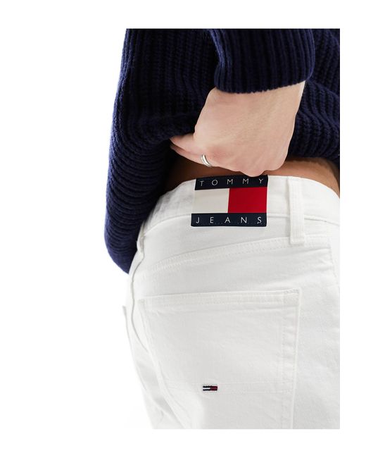 Tommy Hilfiger – schmal geschnittene jeans in White für Herren