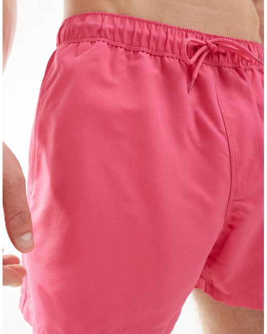 Pantaloncini da bagno corti di ASOS in Pink da Uomo