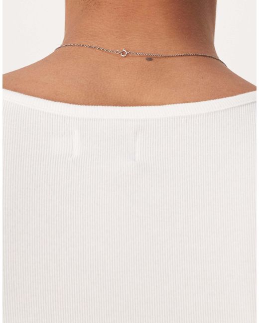 Collier en argent massif avec pendentif saint-christophe ASOS pour homme en coloris Brown