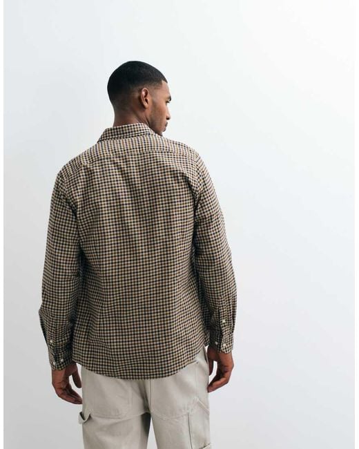 Barbour Gray Finkle Long Sleeve Tailored Gingham Check Shirt for men
