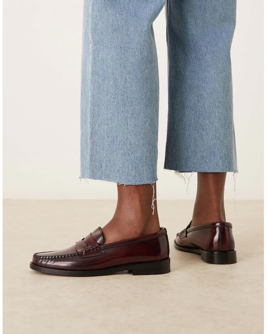 Mango Blue – loafer aus leder