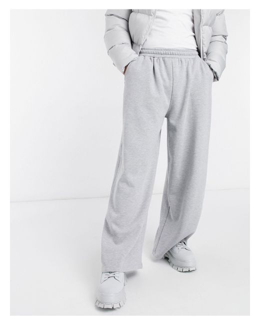 ASOS Oversized Wide Leg joggers in Grey 