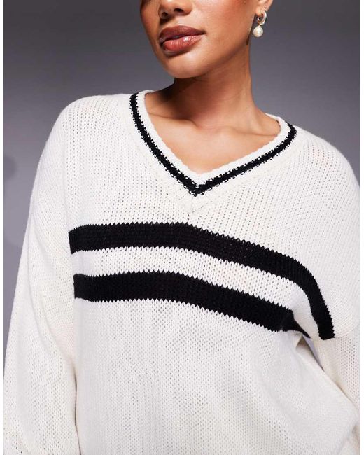 Princess Polly Blue Mystique Slouchy V Neck Jumper