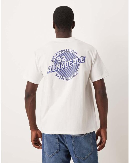 Alma de Ace White Vopu Graphic T-shirt for men