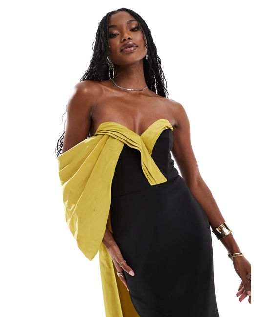 asos design structured bandeau maxi dress ARRANGE - Textured Structured Bandeau Maxi Dress - Women - Polyester - 4 US