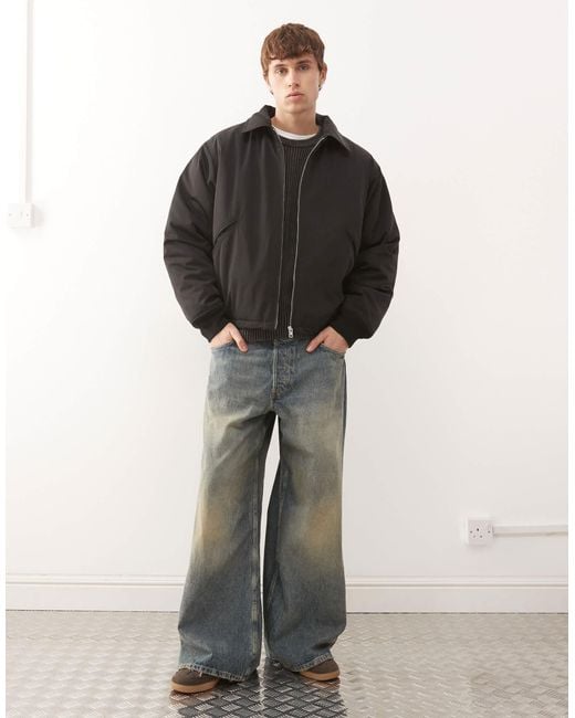 Weekday Black Nylon Jacket for men