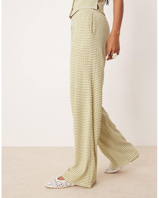 ASOS Natural Button Detail Wide Leg Trouser Co-ord