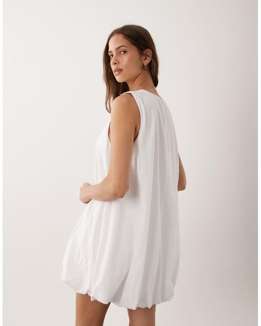 ASOS White Bubble Hem Mini Dress