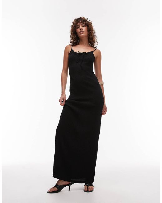 TOPSHOP Black – maxi-trägerkleid