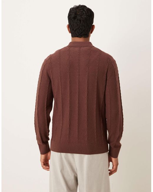 Abercrombie & Fitch – langärmliger pullover in Red für Herren