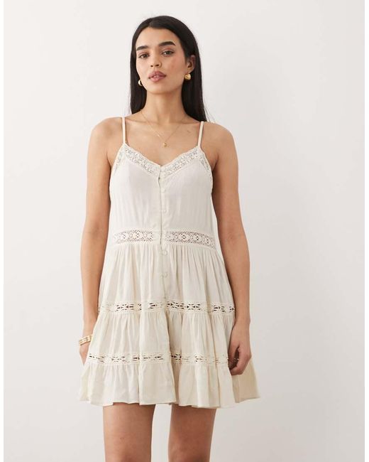 Iisla & Bird Natural Button Down Mini Dress